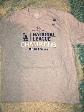 Fanatics Los Angeles Dodgers 2024 NLCS League Champions Gray T-Shirt 2XL